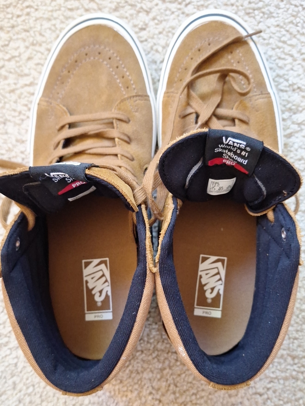 Vans Pro-Classics Men’s Brown Suede Skate Sneakers - Picture 7 of 7